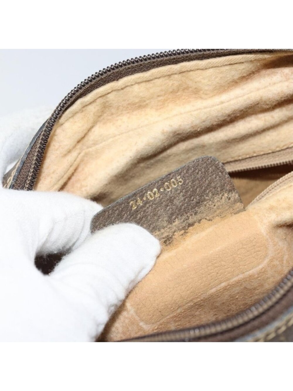 Authentic GUCCI GG Supreme Web Sherry Line Bag PVC Beige Gold 24 02 005 - Picture 4 of 16